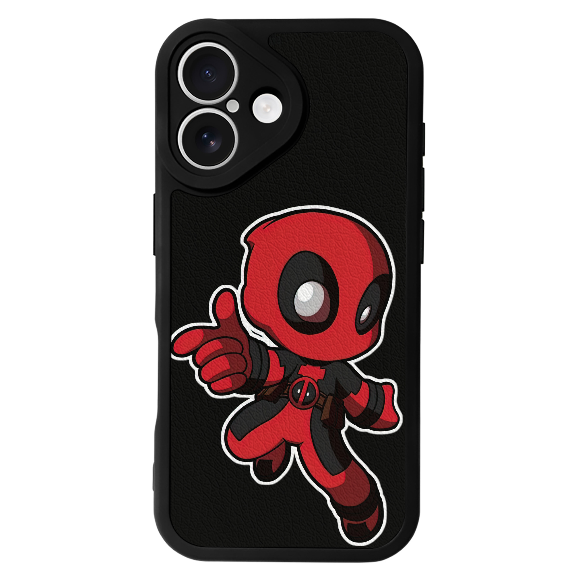 （画像用） Deadpool デッドプール 【iPhone 16シリーズ対応】シリコンスマホケース（レザー調） 材質：シリコン